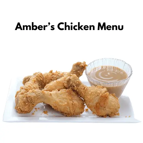 Amber's chicken menu